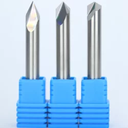 2 Flutes 60° Straight Groove Chamfering End Mill For Aluminum